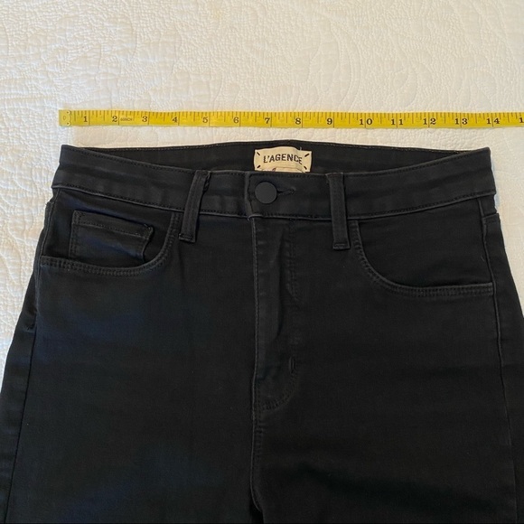 L’Agence Margot High Rise Skinny Distressed Black Jeans - 27 - Picture 8 of 14